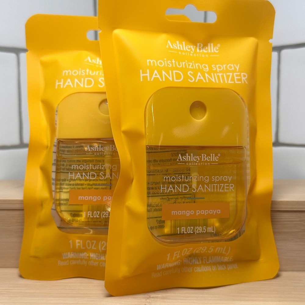 AshleyBelle Moisturizing Spray Hand Sanitizer - Mango Papaya - Bright Yellow